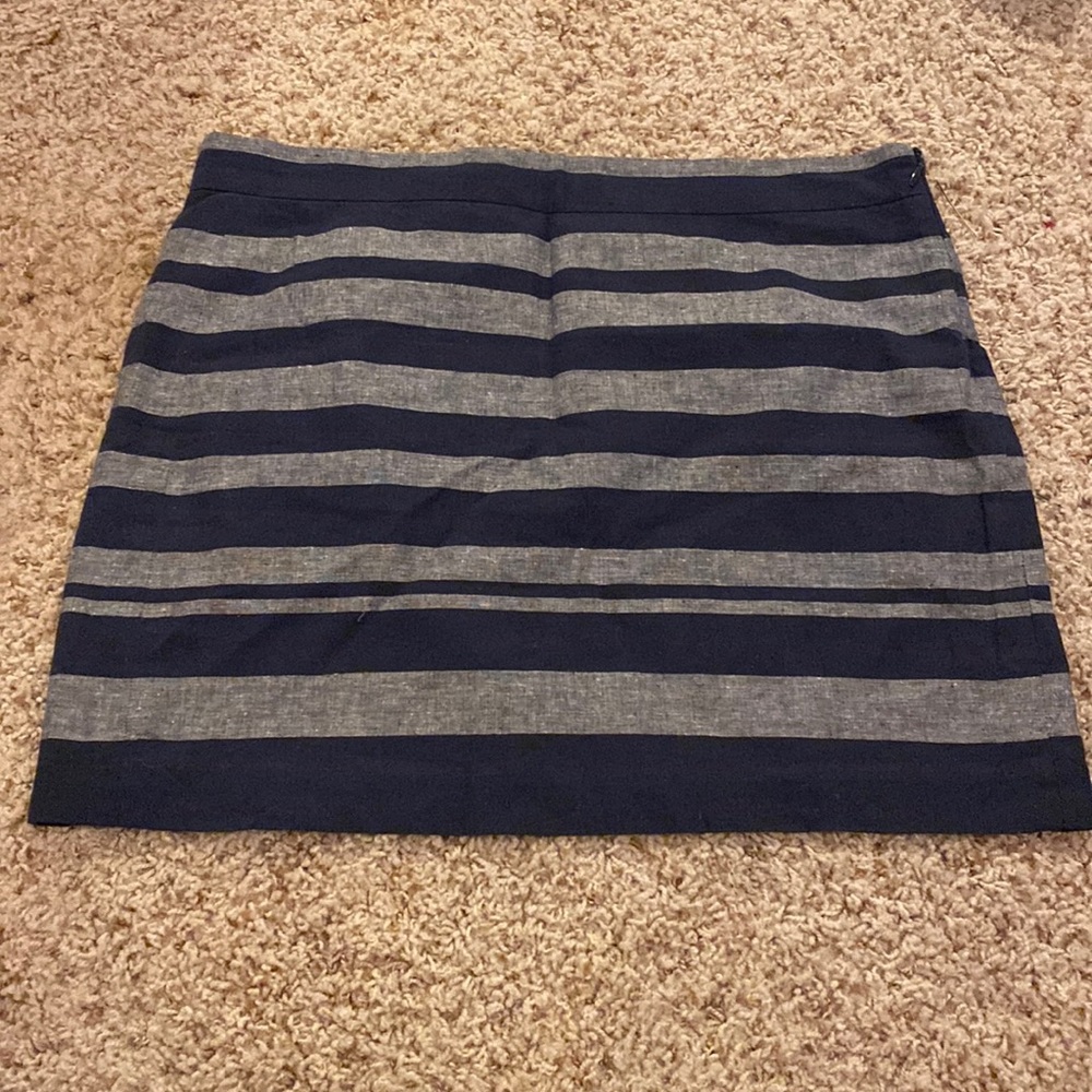 Gap blue and grey striped skirt